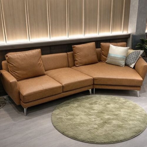 【北歐風沙發】逸雅轉角沙發｜高腳造型 × 耐磨皮革