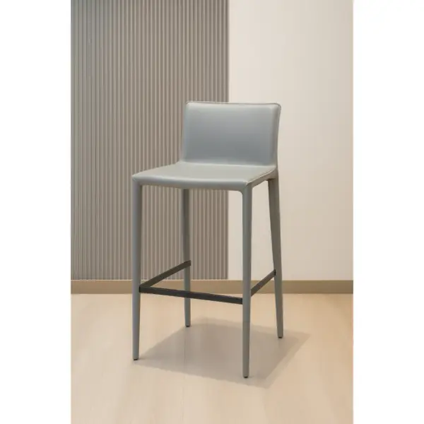 【極簡皮革吧檯椅】霧影高腳椅｜現代北歐風 吧台椅 吧檯高腳椅 居家餐椅