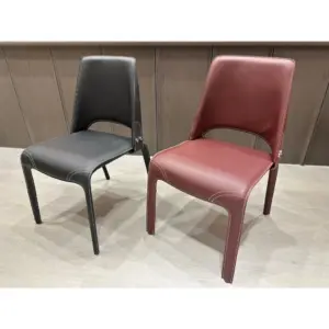 「緋雅皮革餐椅 書房椅 現代簡約椅｜高質感時尚座椅 辦公會議皆適用」