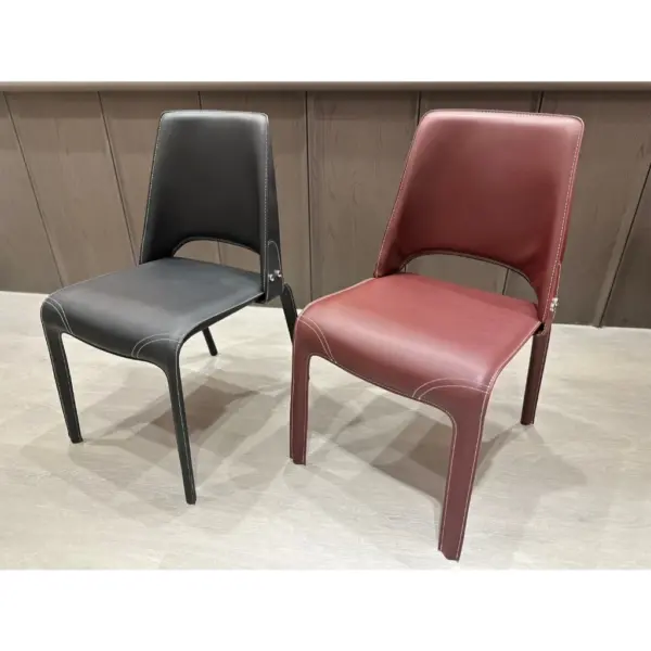 「緋雅皮革餐椅 書房椅 現代簡約椅｜高質感時尚座椅 辦公會議皆適用」