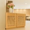 🌿 日式格柵實木收納櫃