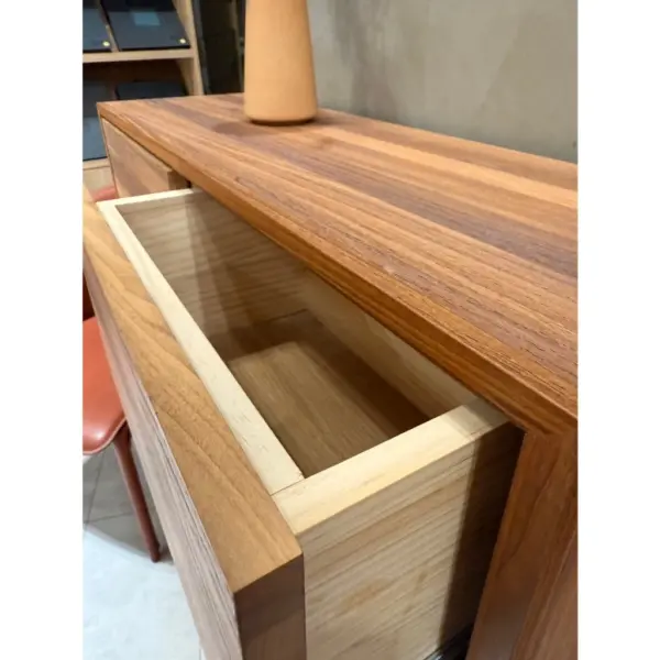 北歐實木掀門鞋櫃｜非洲櫻桃木｜80cm 薄型鞋櫃・雙抽＋雙下掀・玄關收納櫃