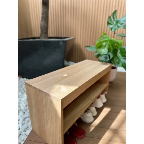 【MIT台灣製造｜實木工廠直營】非洲櫻桃木穿鞋椅｜兩層收納鞋櫃｜玄關收納｜玄關穿鞋座椅｜多功能矮凳｜泡茶椅｜泡茶凳